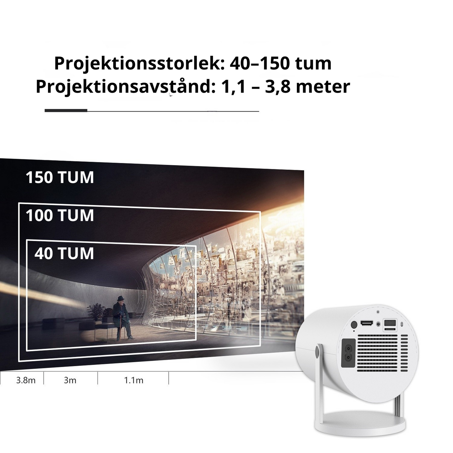 LumiGo - Bärbar Mini Projektor