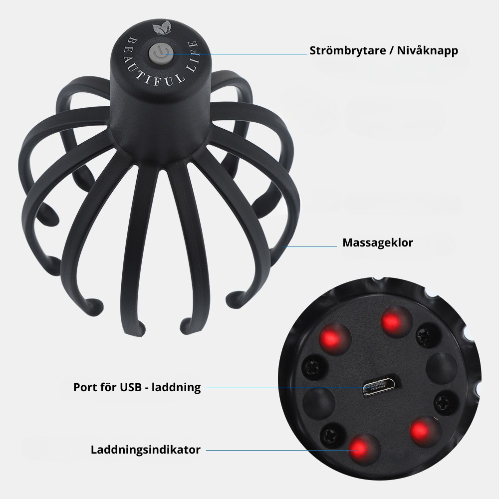 Elektrisk huvudmassage med “tingler”-effekt